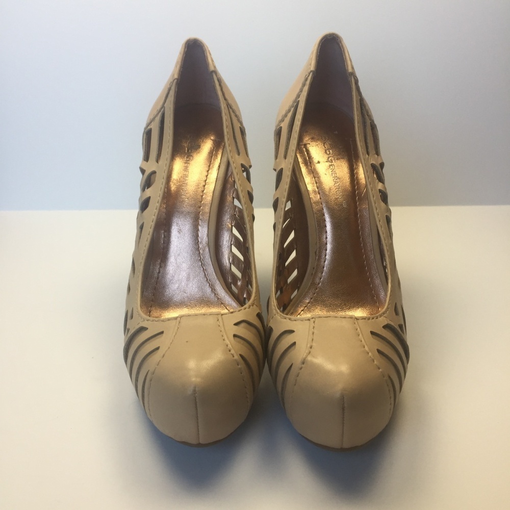 Bcbgeneration Tan Platform Cut-Out Stilettos 6.5b - image 2